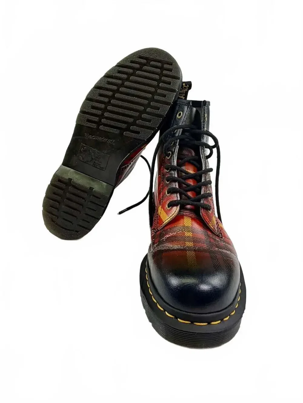 Dr. Martens 1460 McMartens Tartan Leather Boots Men’s Size 9